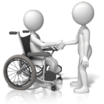 figure in wheelchair