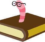 bookworm with glasses
