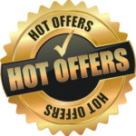 icon seal sign button shield star with the words "Hot Offers"