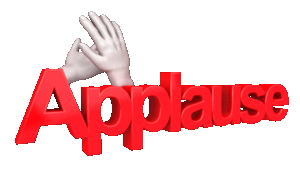 hands clapping and the word "Applause"