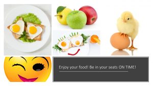 Pix of eggs, a smiley face and a baby chicken with it's foot on an egg Nancy's Novelty Infographics, My Persuasive Presentations