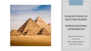 Pyramids - not trying to build pyramids, just a business plan