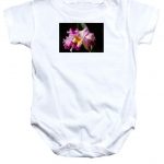 Baby Onesies with Best Cattleya orchid photo on white garment