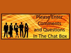 infographics about putting comments and questions in the Chat box
