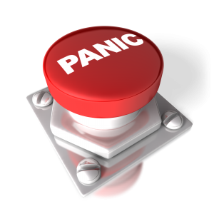 a red panic button