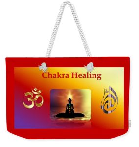 chakra healing weekender tote bag