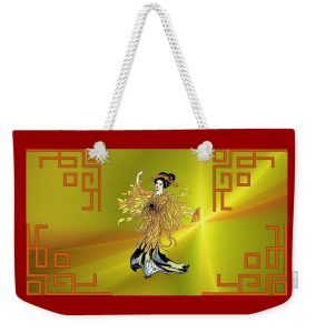 Asian woman dancing on weekender tote bag from Nancy's Novelty Photos on Pixels for #vss365