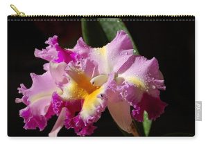 Best Cattleya orchid on a zip carry pouch #vss365 for authors who want beauty in their daily durroundings