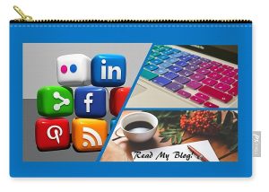 "Read my blog" zip carry pouch