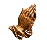 bronze praying hands by Alexas Fotos used for Serenity Prayer