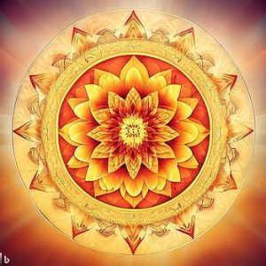 An image depicting the sacral chakra - that governs creativity and procreativity. #AI by Nancy Wyatt. Nancy's Novelty Pixels Photos & AI