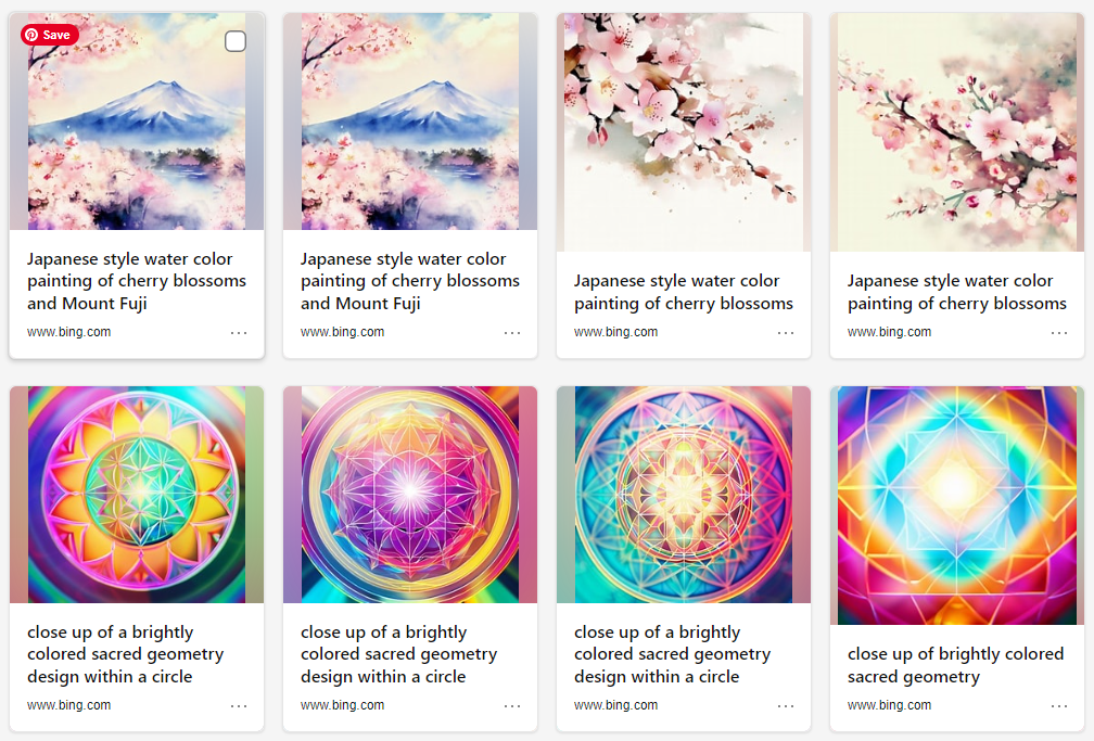AI by NW - Bing Dall-e samples of Japanese art and geometric forms