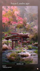 Asian Landscape - Wombo Dream AI Art by Nancy Wyatt