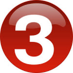 the large number 3 in white on a red circle background